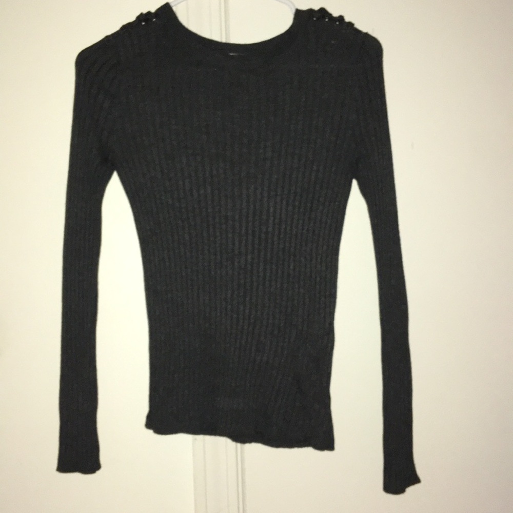 Grey Long Sleeve Top